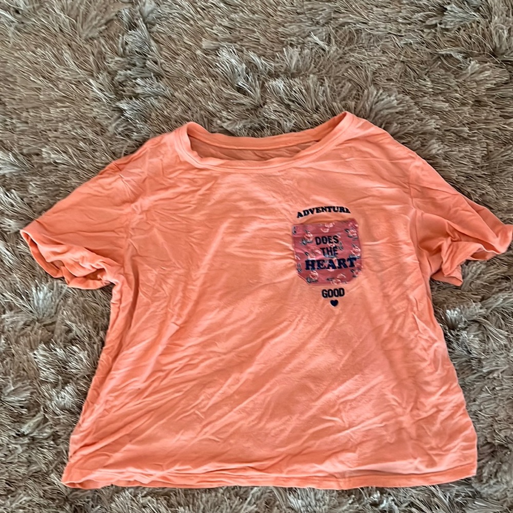 Size 14/16 Peach Justice Cropped Top